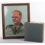 Important Archive & Pastel Portrait to Captain Robert P Hare USAAF Who Became Commanding Officer HQ