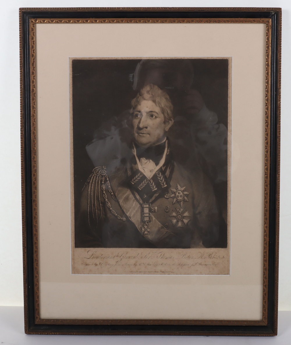Sir Thomas Picton, Impressive Framed Print 1815 - Image 4 of 7