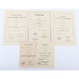 WW2 German Award & Other Documents Unteroffizier / Stabsfeldwebel Rudolf Hippner 3/Gren. Regt 513