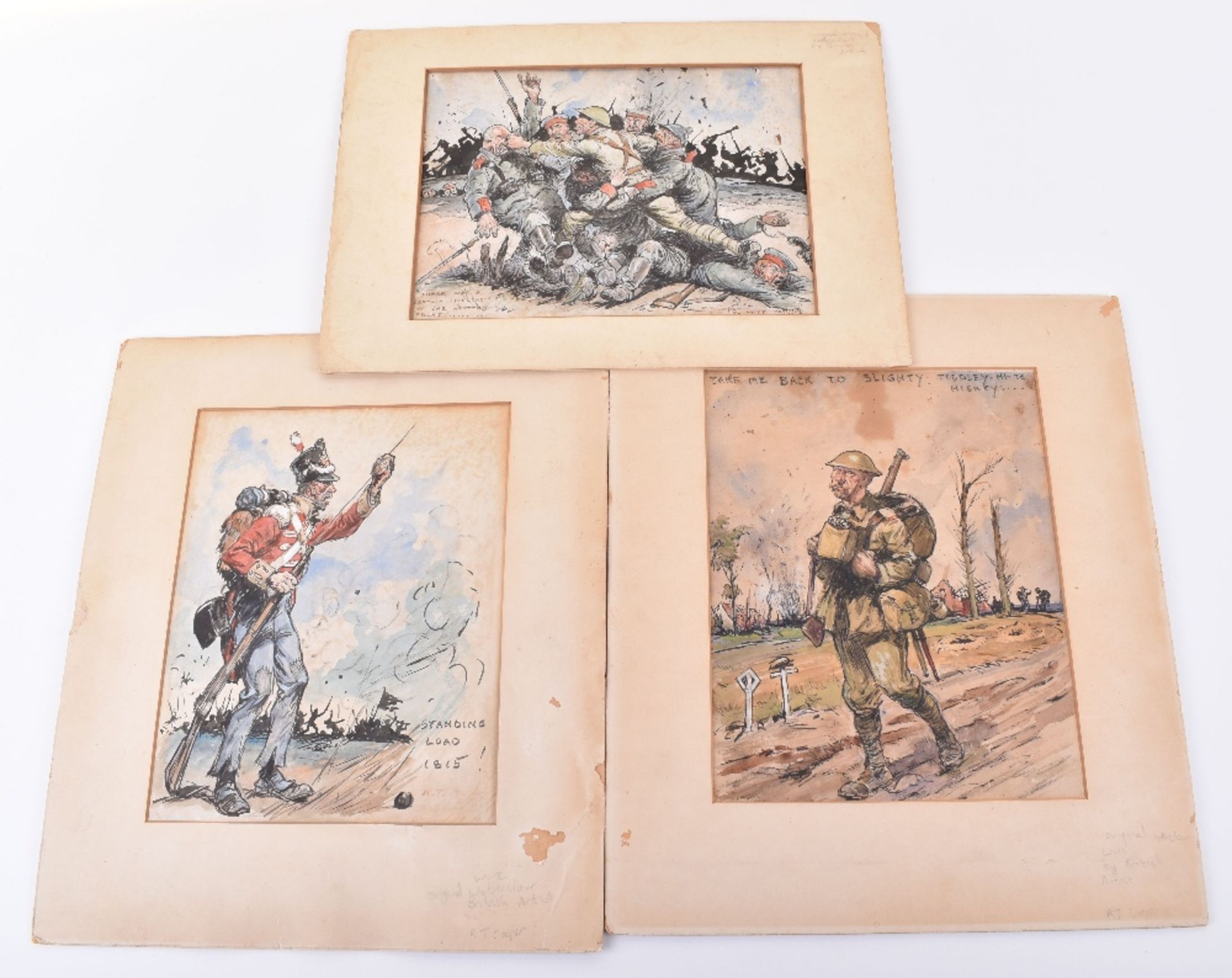 Three Great War Original Watercolours by War Artist R T Cooper - Image 3 of 5