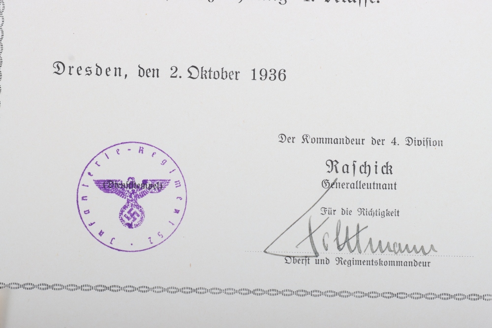 WW2 German Award & Other Documents Unteroffizier / Stabsfeldwebel Rudolf Hippner 3/Gren. Regt 513 - Image 5 of 7