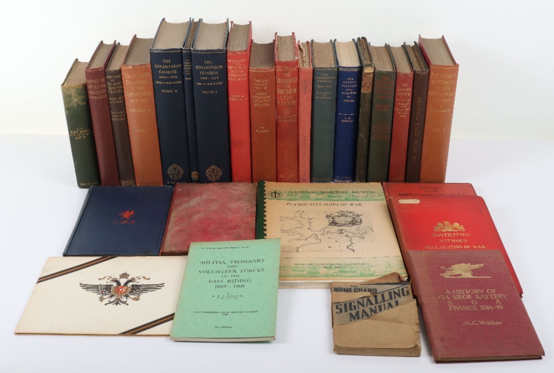 Large Collection of Mainly Great War Regimental and Divisional Histories,