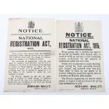 Great War National Registration Act 1915 Poster