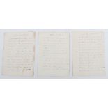 Three Private Handwritten Letters Sent and Signed by General Jean Isidore Harispe