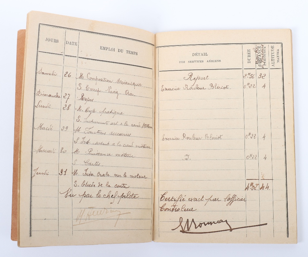 1920's French Military Aviators Log Book - Image 4 of 5