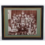 Framed & Glazed Photograph of Regimental Silverware