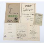 WW2 German Award Documents etc