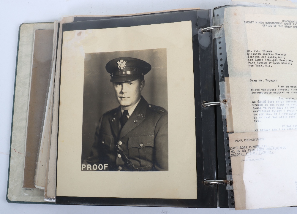 Important Archive & Pastel Portrait to Captain Robert P Hare USAAF Who Became Commanding Officer HQ - Image 13 of 17