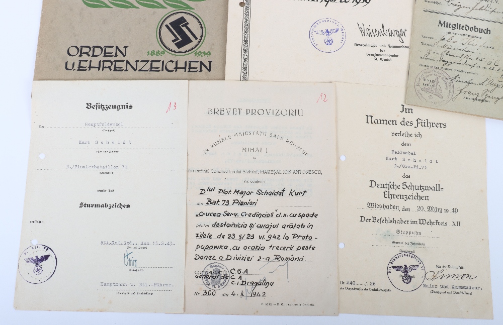 WW2 German Award Documents etc - Image 3 of 10