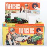 Corgi Toys The Avengers Gift Set 40, containing scarce Steeds Bentley, green body