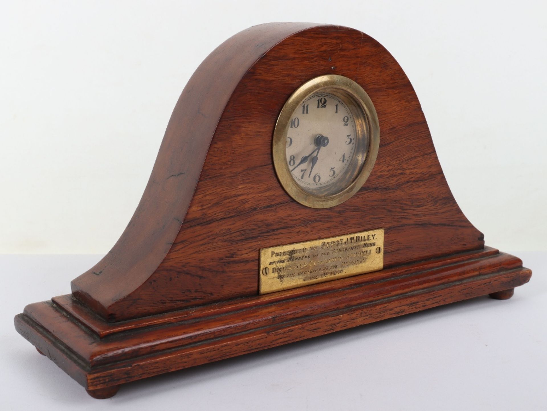 WW1 5th (Doncaster) Detachment Kings Own Yorkshire Light Infantry Presentation Clock - Image 4 of 6