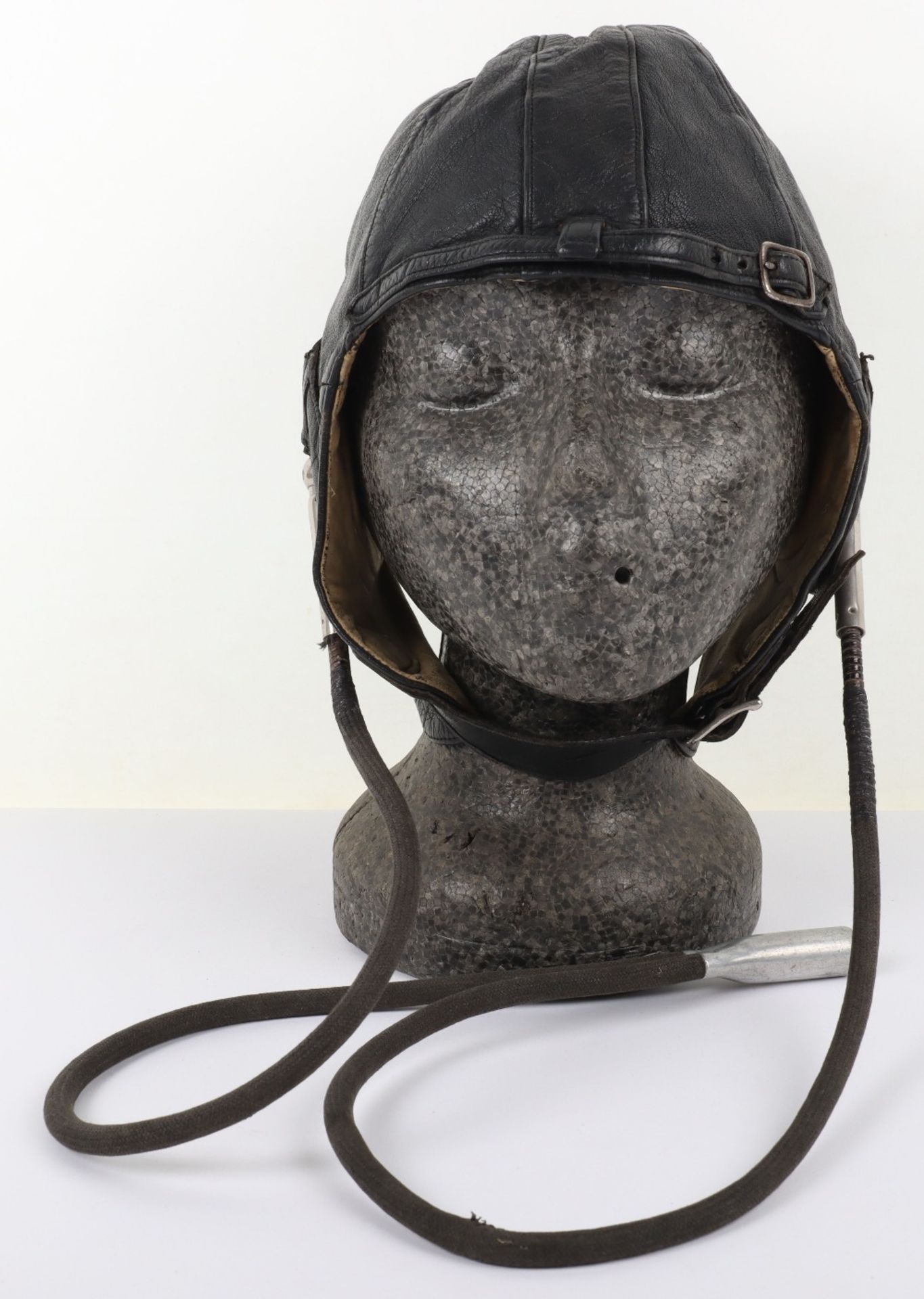 British Lewis Pattern Leather Flying Helmet with Gosport Tubes - Image 9 of 9