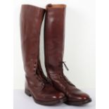 Pair of Vintage Brown Leather Officers Boots