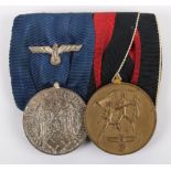 WW2 German Armed Forces Court Mounted Medal Pair