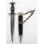 Third Reich SS Officers Chained Dress Dagger