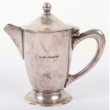 Third Reich Der Deutsche Hof Hotel Formal Tableware Silver Plated Single Cup Coffee Pot