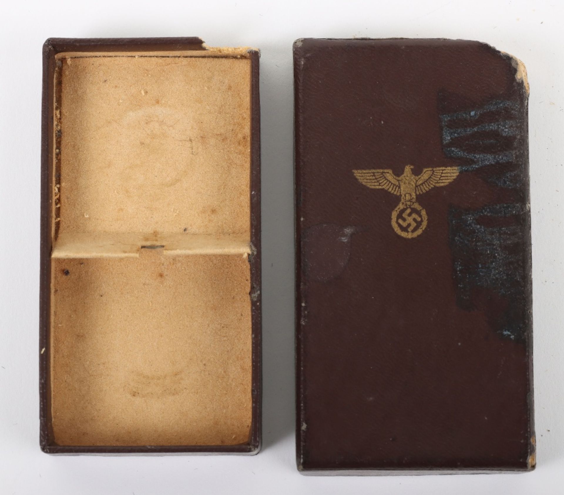 Third Reich NSDAP 10 Year Service Medal Card Box of Issue - Image 3 of 5