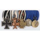 WW1 / WW2 German Court Mounted Medal Group of Five