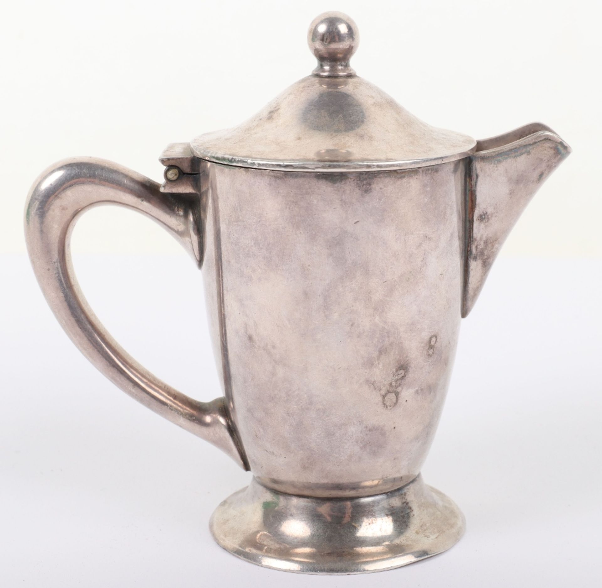 Third Reich Der Deutsche Hof Hotel Formal Tableware Silver Plated Single Cup Coffee Pot - Image 4 of 8