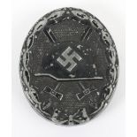 WW2 German Black Wound Badge by Eugen Schmidthaussler Pforzheim (ESP)