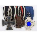 WW1 / WW2 German Court Mounted Medal Group of Three