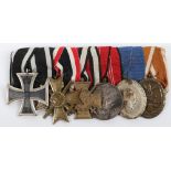 Rare WW1 / WW2 German 1936 Olympics Court Mounted Medal Group of Six