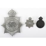 Three Metropolitan Police Kings Crown Badges