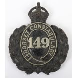 Dorset Constabulary Helmet Plate, Kings crown, black wreath
