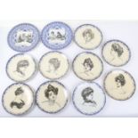 A set of nine Royal Doulton Charles Dana Gibson girl plates (23.5cmDiam), with two other Gibson plat
