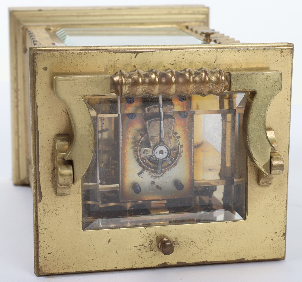 A French Japy Freres brass repeating carriage clock - Image 8 of 8