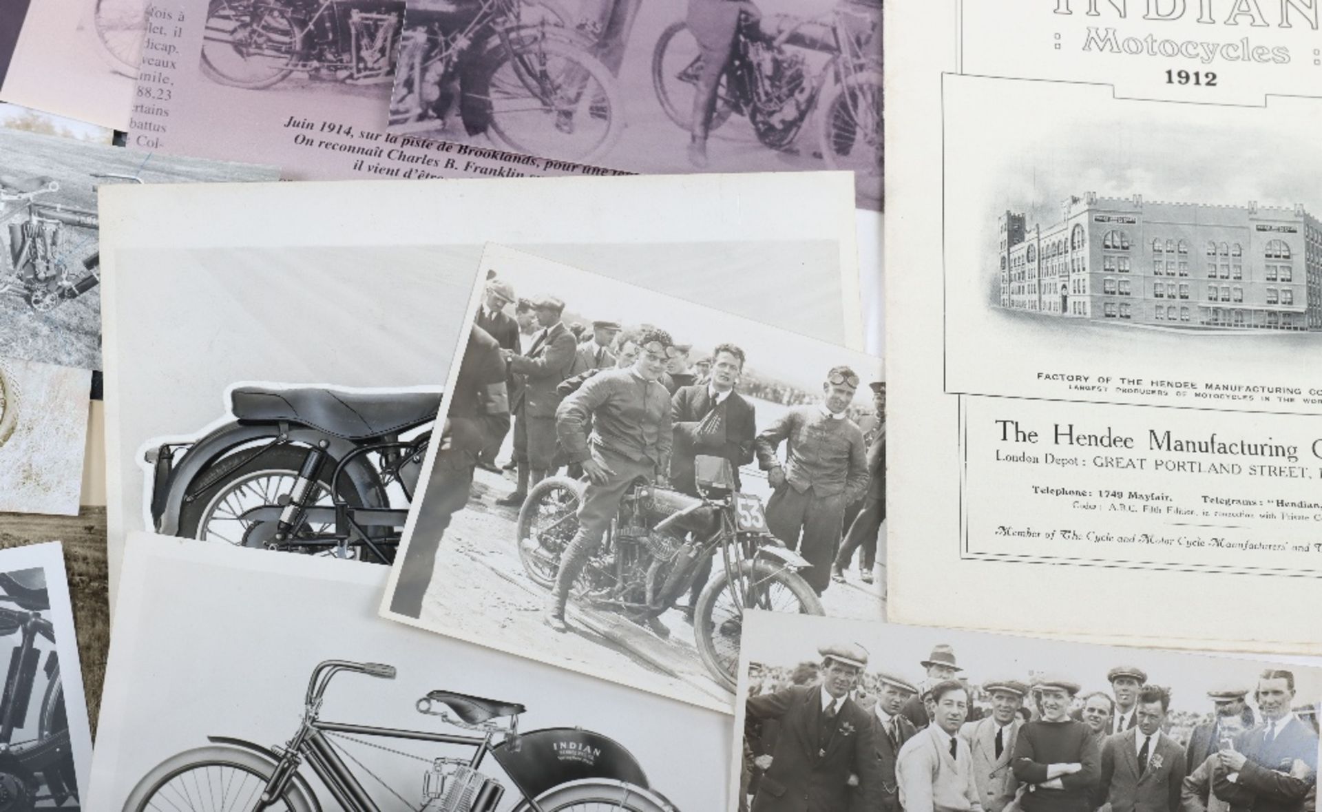 Motorcycling and cycling ephemera for Indian Motorcycles, early 20th century - Image 5 of 5