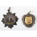 Two 19th century silver motor cycling club medals, one charming medal with penny farthing enamel to
