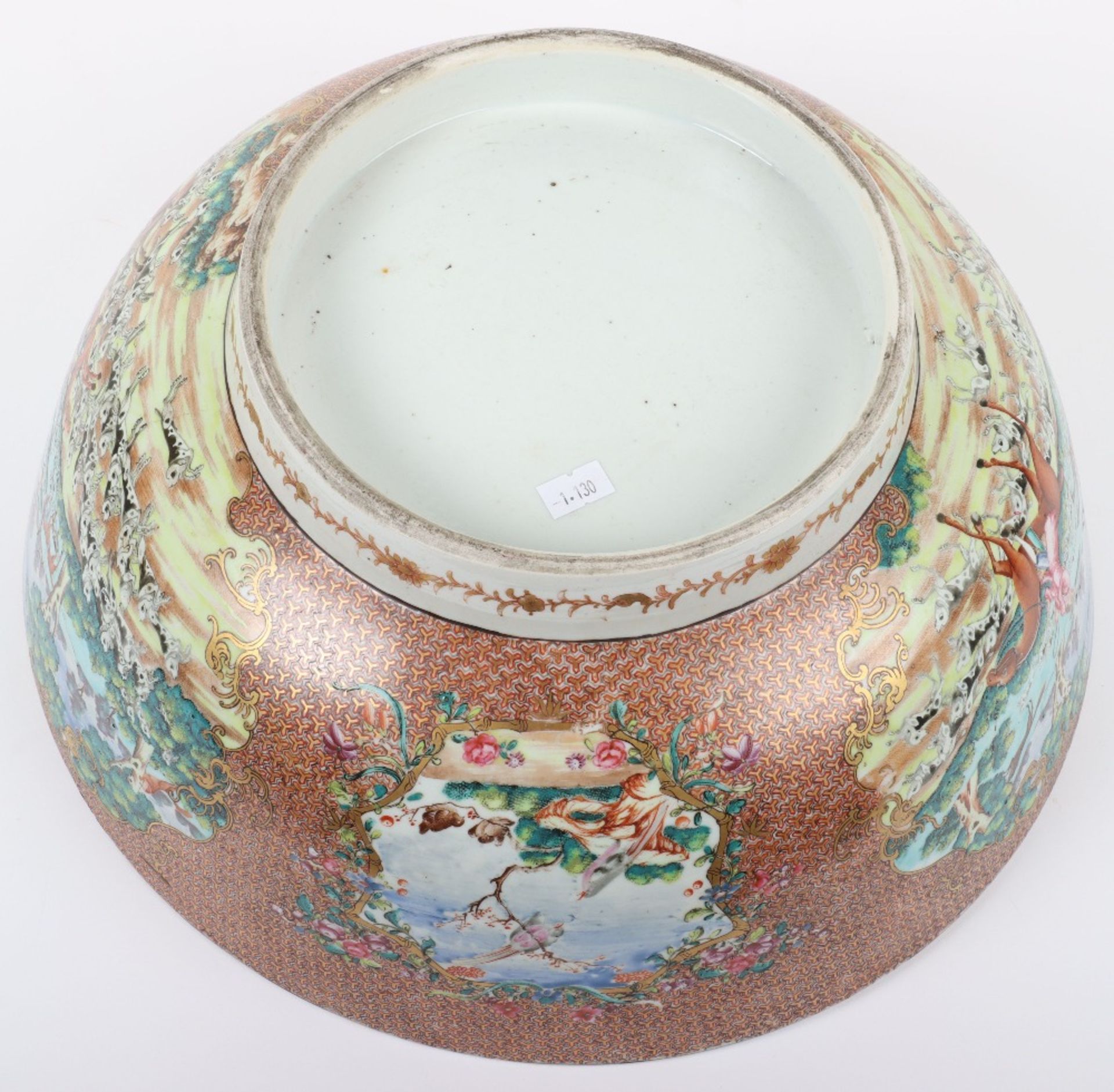 A rare substantial Chinese Mandarin palette famille rose punch bowl, - Bild 15 aus 15