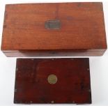 Two 18th century mahogany and brass gun boxes