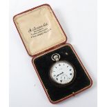 A silver cased pocket watch, J.W. Benson London