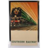 An original Southern Railway advertising poster by Leslie