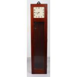 Blick-Electric Stained wood cased electric regulator-type wall clock