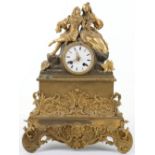 A 19th century Bezalaire de Paris gilt bronze mantle clock
