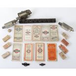 Vintage bus related items including three The Bell Punch & Printing Co machines with various tickets