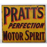 Pratts Perfection Motor Spirit enamel double sided sign