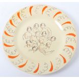 Clarice Cliff for Wilkinson Bizarre pattern plate by Laura Knight