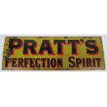 Pratts Perfection Spirit enamel sign