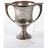 A Motor Cycling Club silver trophy cup, James Fenton & Co, Birmingham 1913, engraved ‘W.L.M.C.C Hill