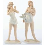 Two Art Deco Wallendorf ceramic figurines of ladies