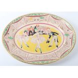 A Clarice Cliff for Wilkinson Bizarre Circus pattern serving platter by Laura Knight