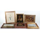 Selection of pictures including still lifes, landscapes, by George Horne, Olive Clare, others