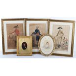 Three 18th century etchings by Francesco Zimelli of military figures