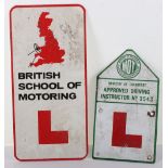 Ministry of Transport Approved Driving Instructor enamel sign