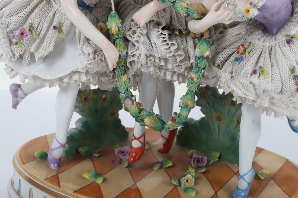 A Rudolstadt Continental porcelain figural group - Image 7 of 9