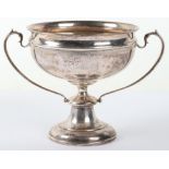 A Motor Cycling Club silver trophy cup, Viners Ltd, Sheffield 1932, engraved M.C.C. London Edinburgh